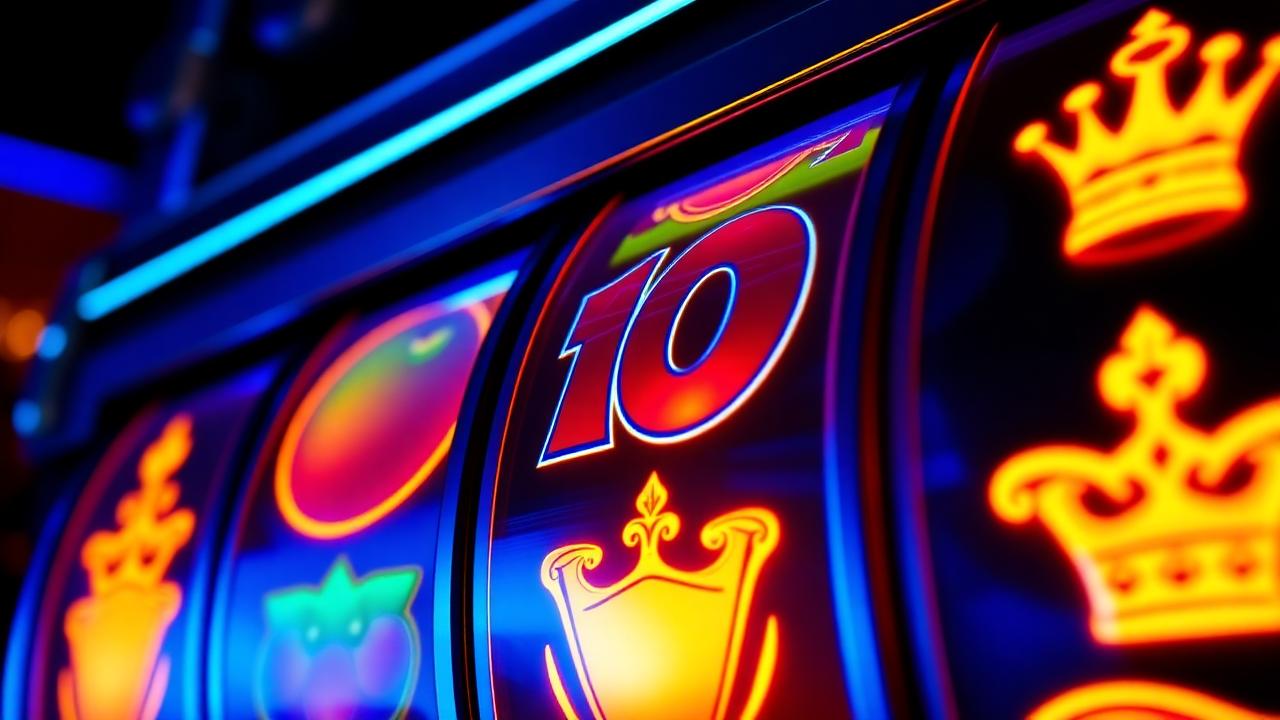 Glowing pokie reels at SkyCrown Casino